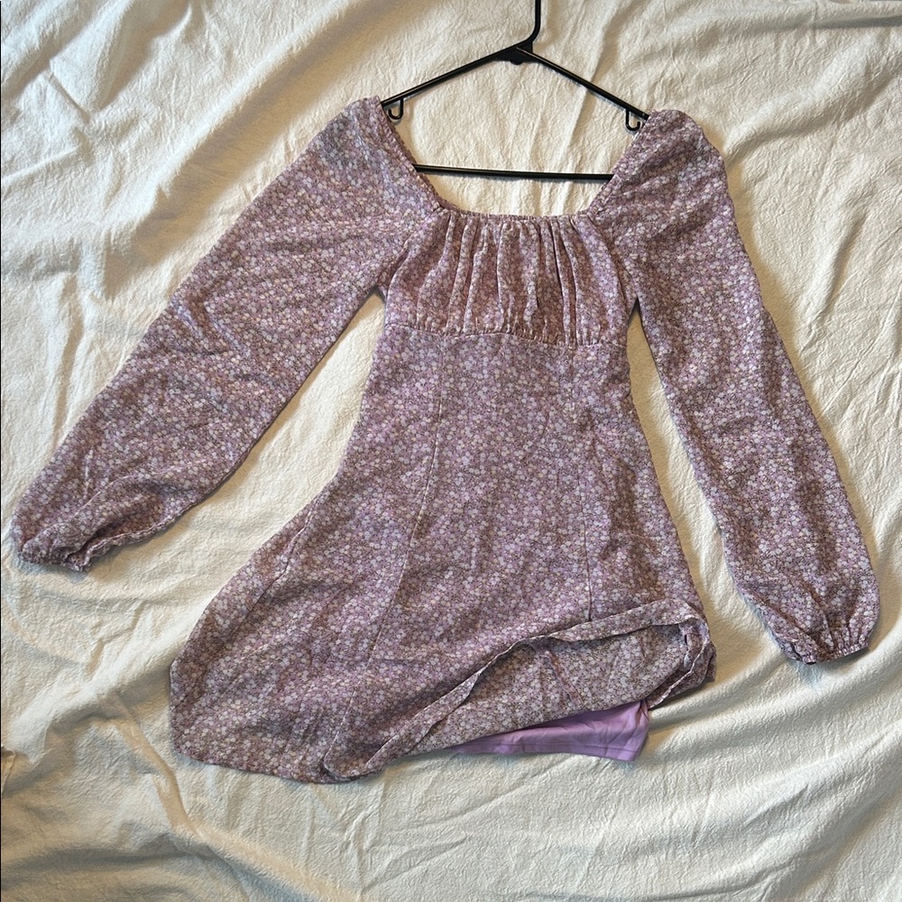 Purple Floral Skirt